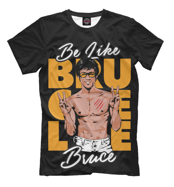 Мужская футболка с изображением Bruce Lee цвета Белый