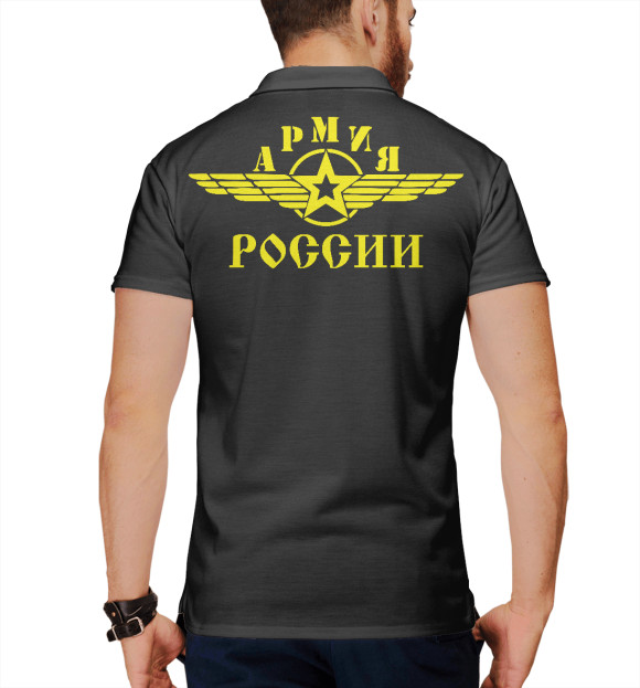 Мужское поло с притом ТАНКОВЫЕ ВОЙСКА (броня) цвета Белый Мужское поло с изображением ТАНКОВЫЕ ВОЙСКА (броня) цвета Белый