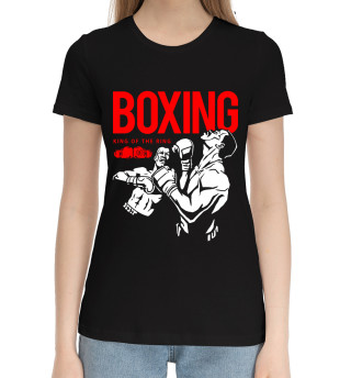 Хлопковая футболка для девочек Бокс