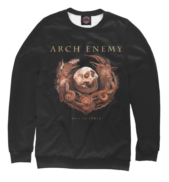 Женский свитшот с изображением Arch Enemy цвета Белый