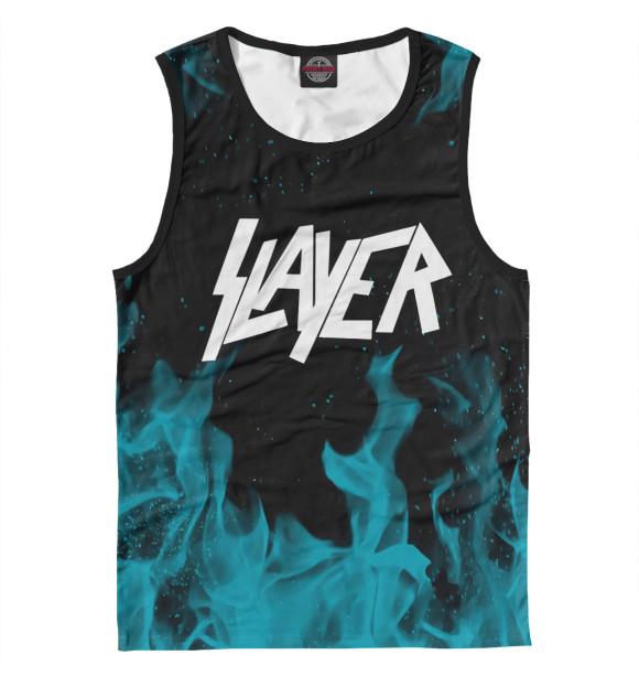 Мужская майка с изображением Slayer цвета Белый
