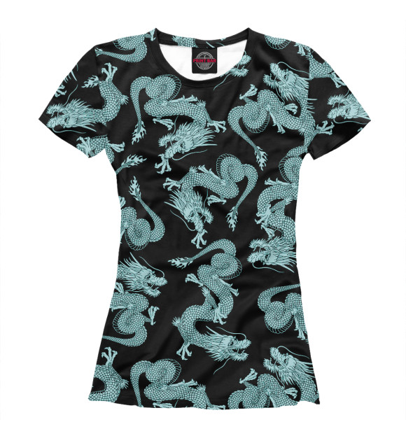 Женская футболка с изображением Крокодильчики цвета Белый