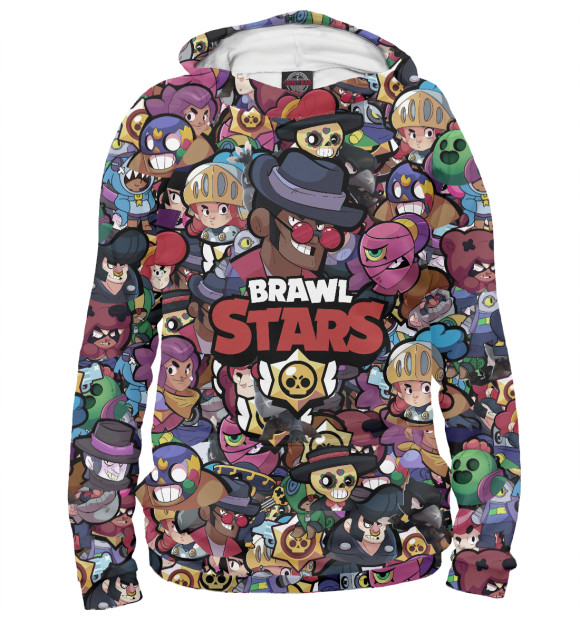 Женское худи с изображением Brawl Stars Brock цвета Белый