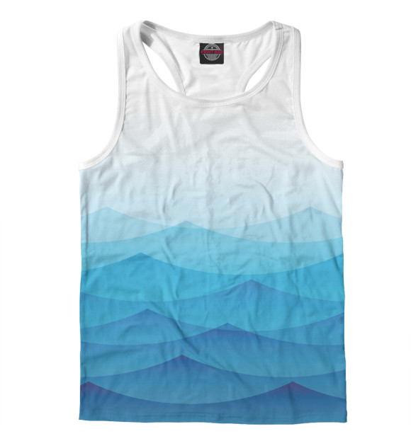 Мужская майка-борцовка с изображением Раскинулось море широко цвета Белый