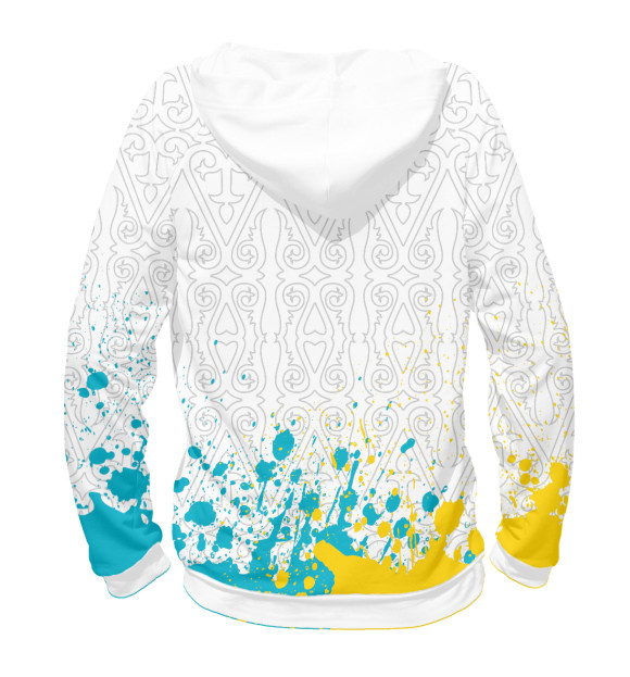 Женское худи с изображением Kazakhstan / Казахстан цвета Белый