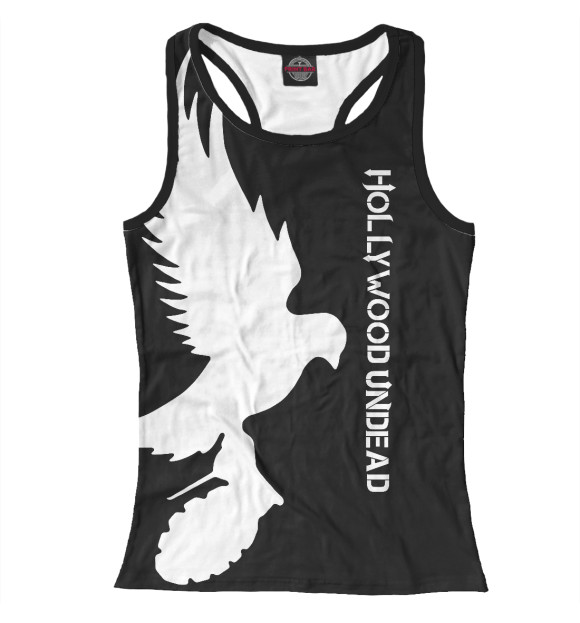 Женская майка-борцовка с изображением Hollywood Undead цвета Белый