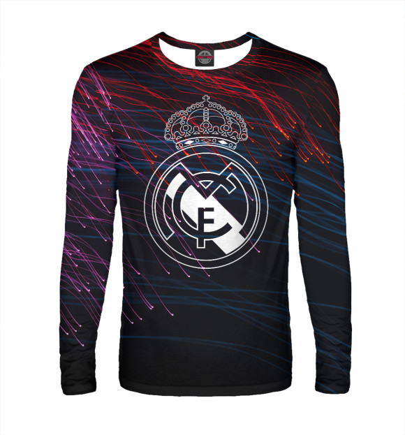Мужской лонгслив с изображением Real Madrid цвета Белый