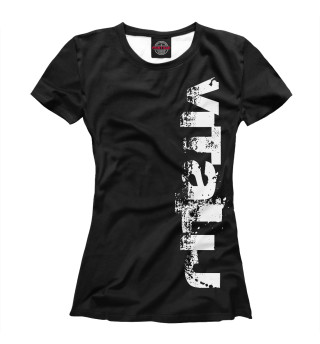 Женская футболка Виталий (брызги красок)