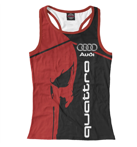 Женская майка-борцовка с изображением Audi цвета Белый