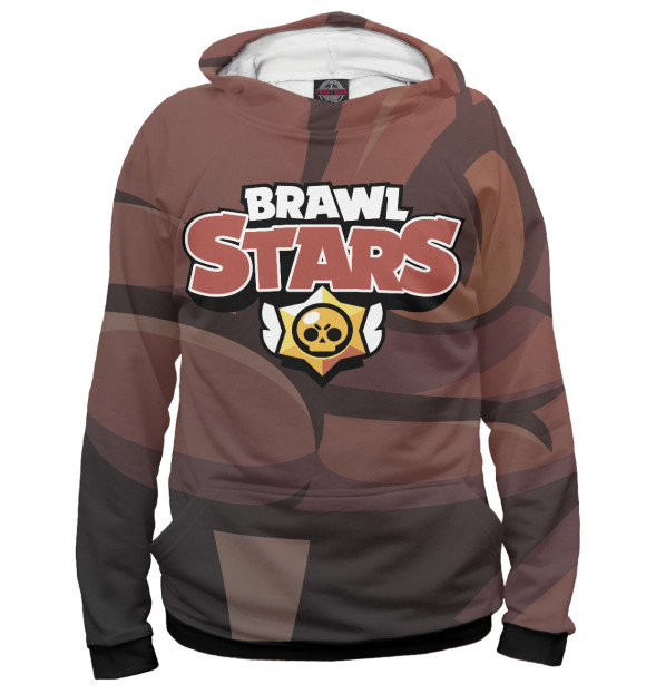 Мужское худи с изображением Brawl Stars цвета Белый