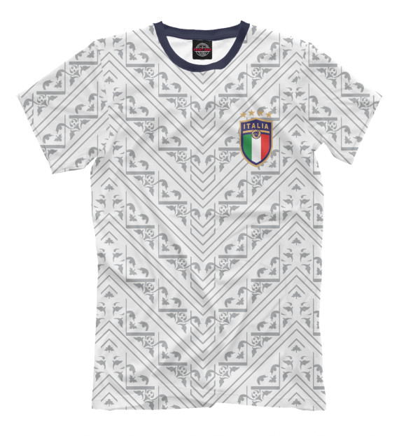 Мужская футболка с изображением Италия форма 2020 цвета Белый