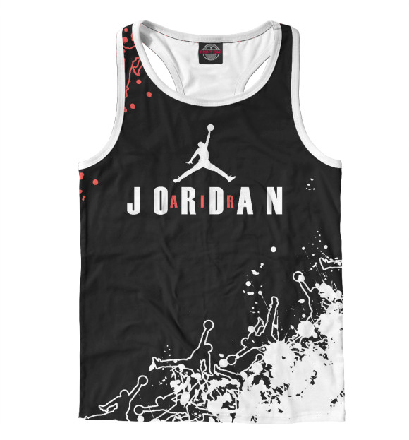 Мужская майка-борцовка с изображением Майкл Джордан цвета Белый