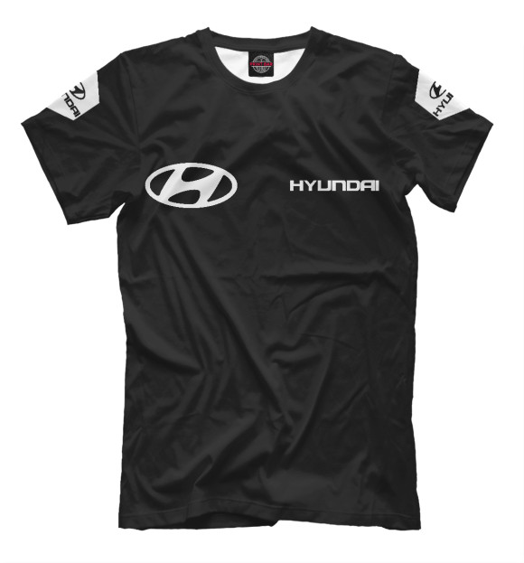 Мужская футболка с изображением Hyundai цвета Белый