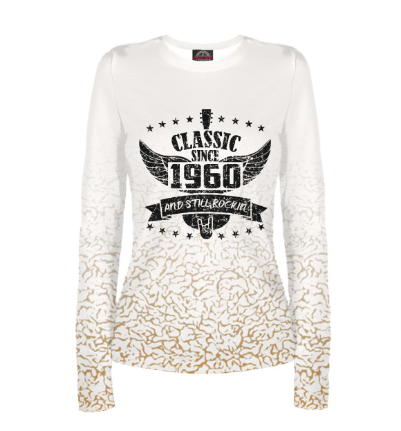 Женский лонгслив с изображением Classic since 1960 цвета Белый