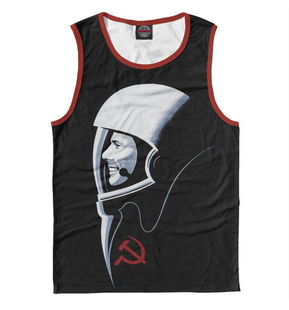 Майка для мальчика с изображением Советский Космос цвета Белый