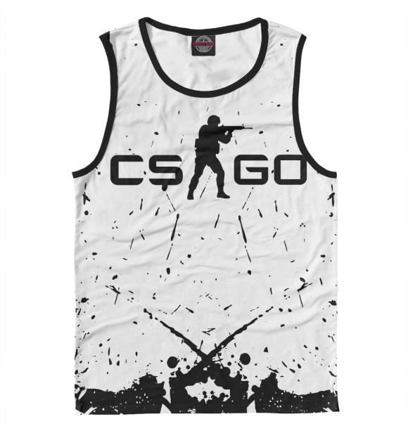 Майка для мальчика с изображением Counter-Strike цвета Белый
