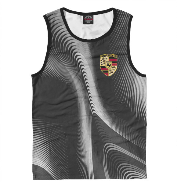 Мужская майка с изображением Porsche цвета Белый