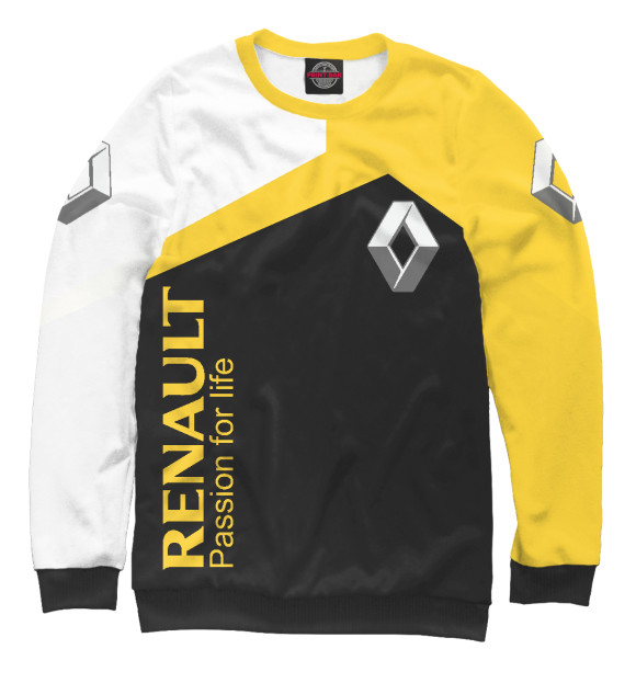 Свитшот для девочек с изображением Рено \ Renault цвета Белый