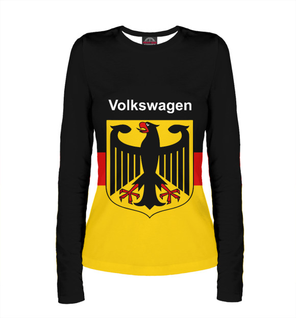 Женский лонгслив с изображением Volkswagen цвета Белый