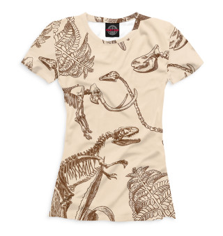 Женская футболка Скелеты динозавров