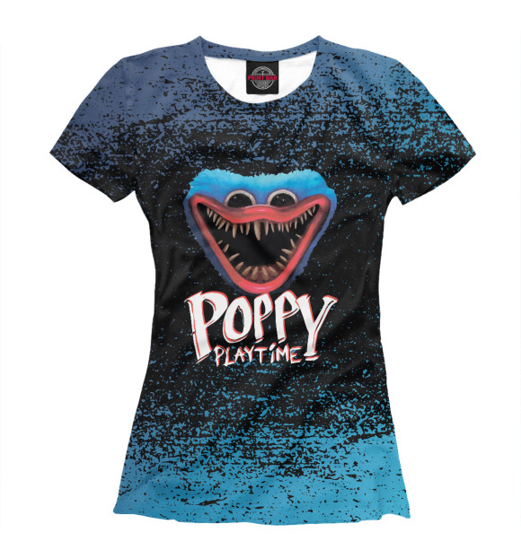 Футболка для девочек с изображением Poppy Playtime цвета Белый