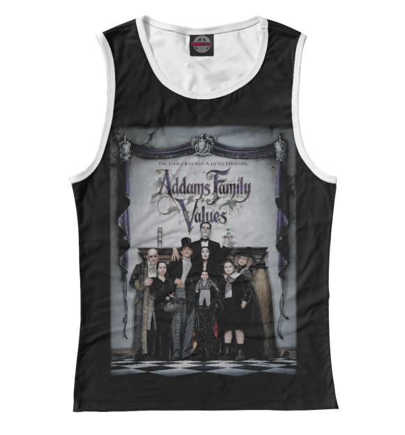 Женская майка с изображением Семейка Адамс цвета Белый
