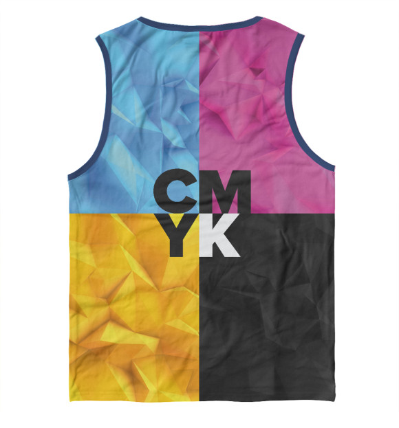 Майка для мальчика с изображением CMYK цвета Белый