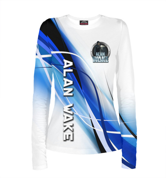 Женский лонгслив с изображением Alan Wake цвета Белый