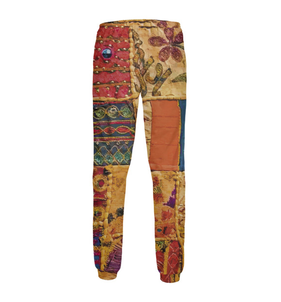 Мужские спортивные штаны с притом Patchwork Quilt цвета Белый Мужские спортивные штаны с изображением Patchwork Quilt цвета Белый