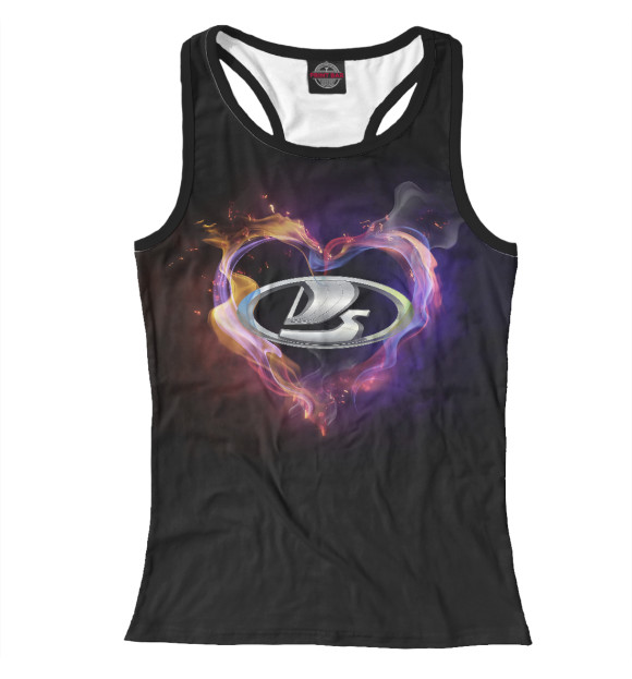 Женская майка-борцовка с изображением LADA цвета Белый