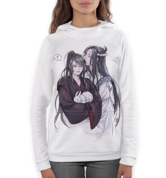 Женское худи с изображением Магистр Дьявольского Культа цвета Белый