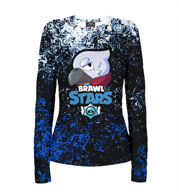 Женский лонгслив с изображением Brawl Stars цвета Белый