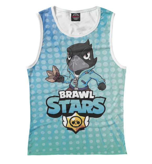 Женская майка с изображением Brawl Stars цвета Белый