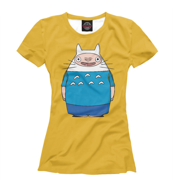 Футболка для девочек с изображением Totoro Time цвета Белый