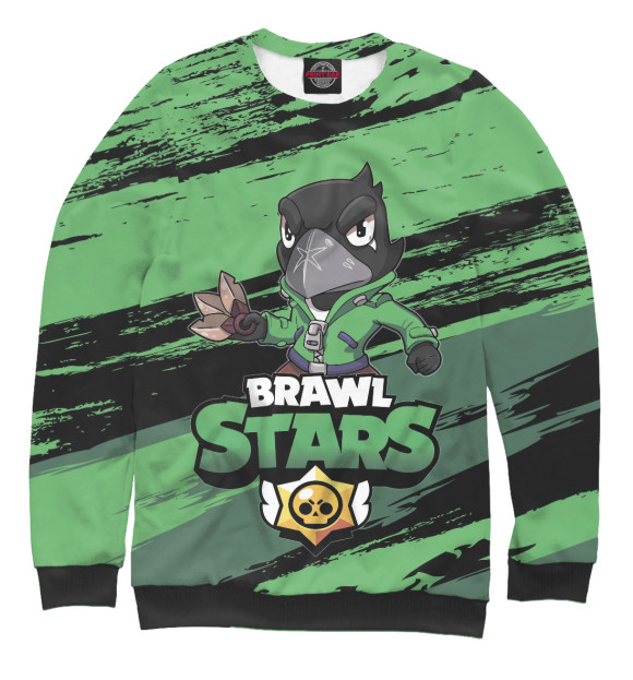 Женский свитшот с изображением Brawl Stars цвета Белый