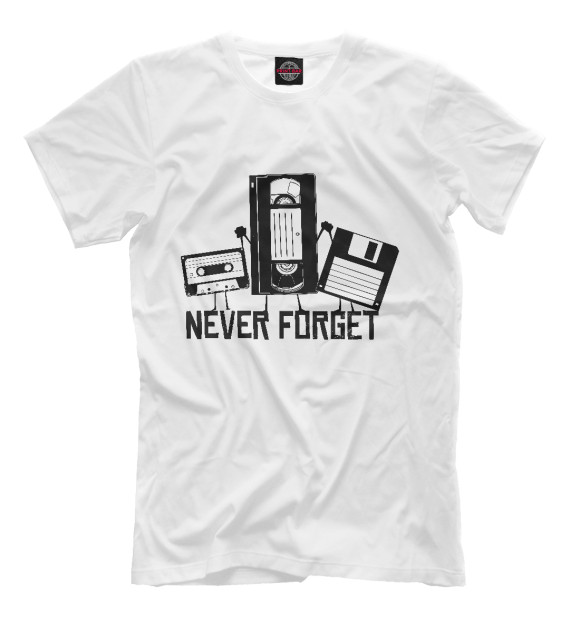 Футболка для мальчиков с изображением Never forget цвета Белый
