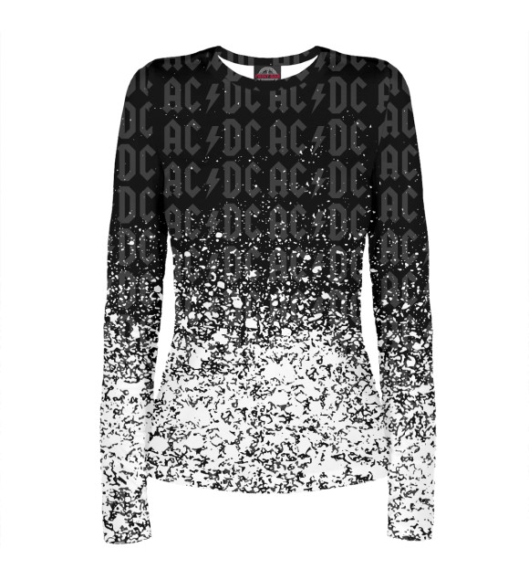 Женский лонгслив с изображением AC/DC цвета Белый