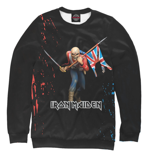 Свитшот для девочек с изображением Iron Maiden цвета Белый