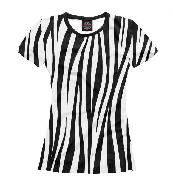 Женская футболка с изображением Zebra цвета Белый