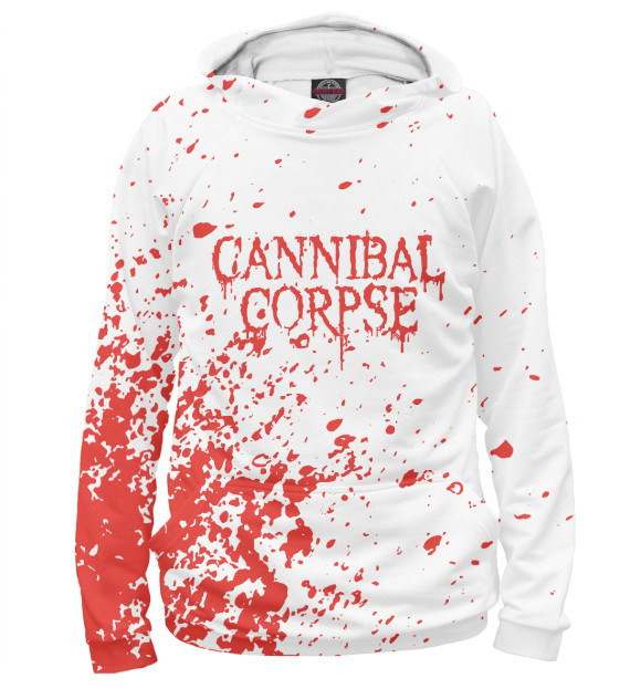 Мужское худи с изображением Cannibal Corpse цвета Белый