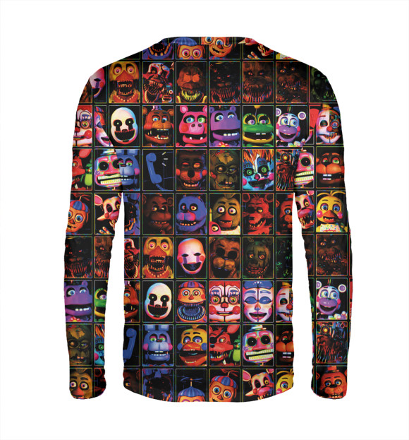 Мужской лонгслив с изображением Five Nights at Freddy's цвета Белый