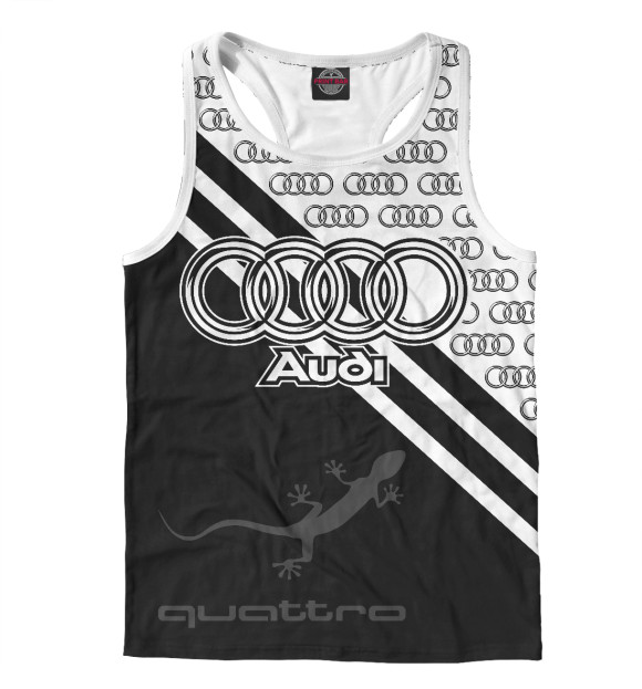 Мужская майка-борцовка с изображением Audi цвета Белый