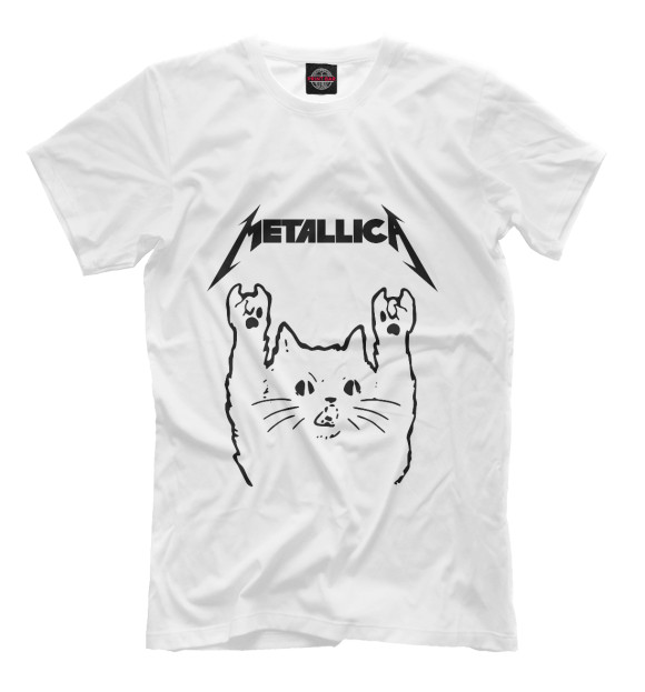 Мужская футболка с изображением Metallica цвета Белый