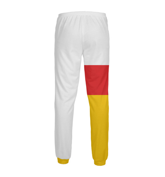 Мужские спортивные штаны с изображением Северная Осетия Алания цвета Белый