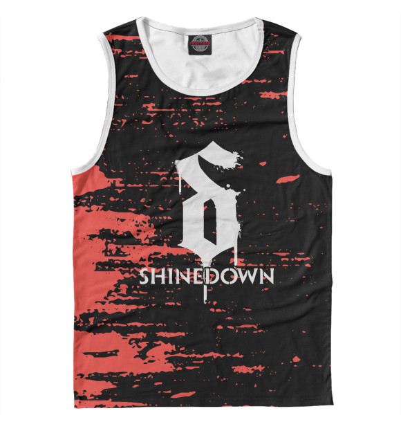 Мужская майка с изображением Shinedown цвета Белый