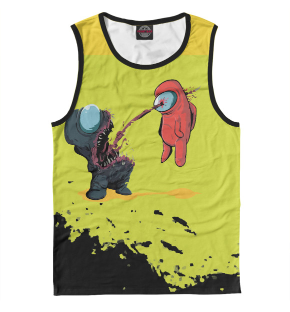 Мужская майка с притом Among Us цвета Белый Мужская майка с изображением Among Us цвета Белый