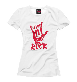 Женская футболка My Life Is Rock