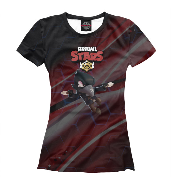Женская футболка с изображением Brawl Stars: Crow цвета Белый