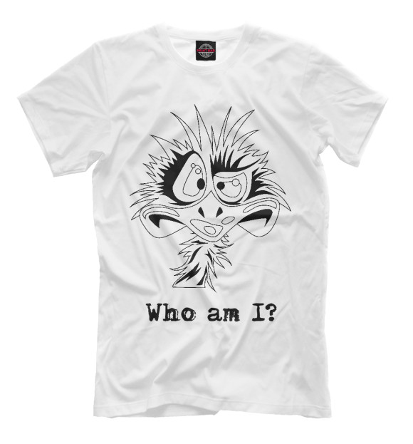 Футболка для мальчиков с изображением Who am I? цвета Белый