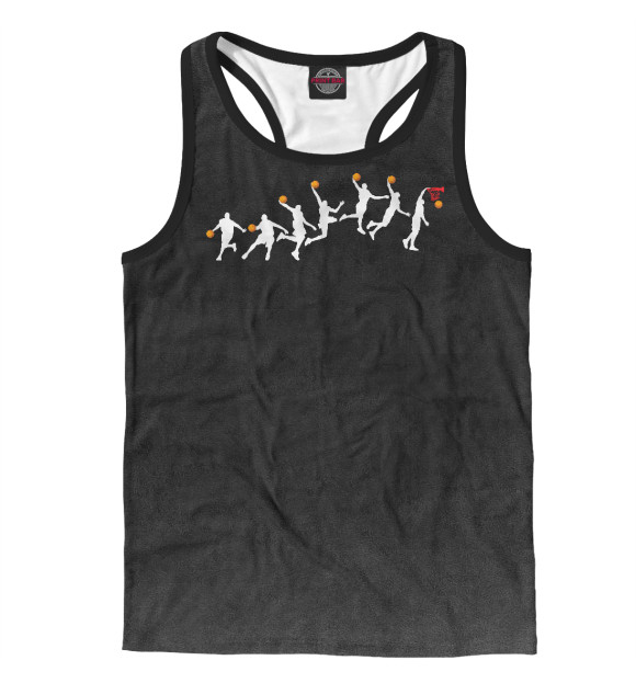 Мужская майка-борцовка с изображением Slam Dunk Sequence цвета Белый